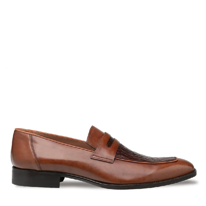 Stylish Running Footwear Patina Calf/Crocodile Penny