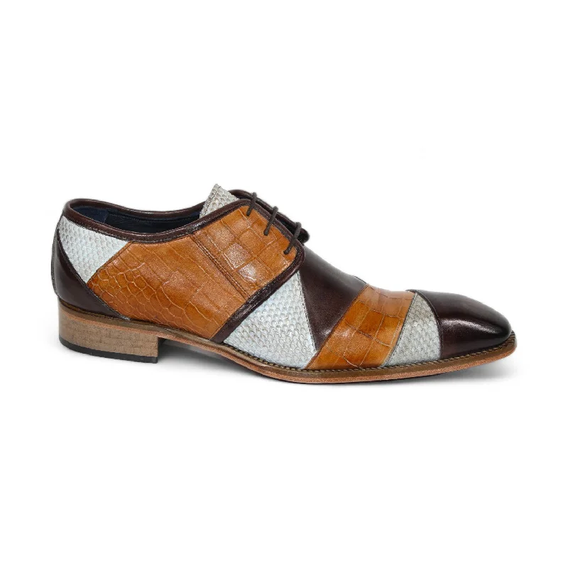 Casual Sandals Collection Duca Imperio Men's Shoes Brown Multi Calf-Skin Leather/Calf Print Oxfords (D1111) Casual Sandals Collection Duca Imperio Men's Shoes Brown Multi Calf-Skin Leather/Calf Print Oxfords (D1111)