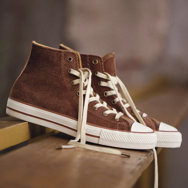 Lightweight Snow Boots Men Minimalist Fashion Corduroy High Top Casual Shoes