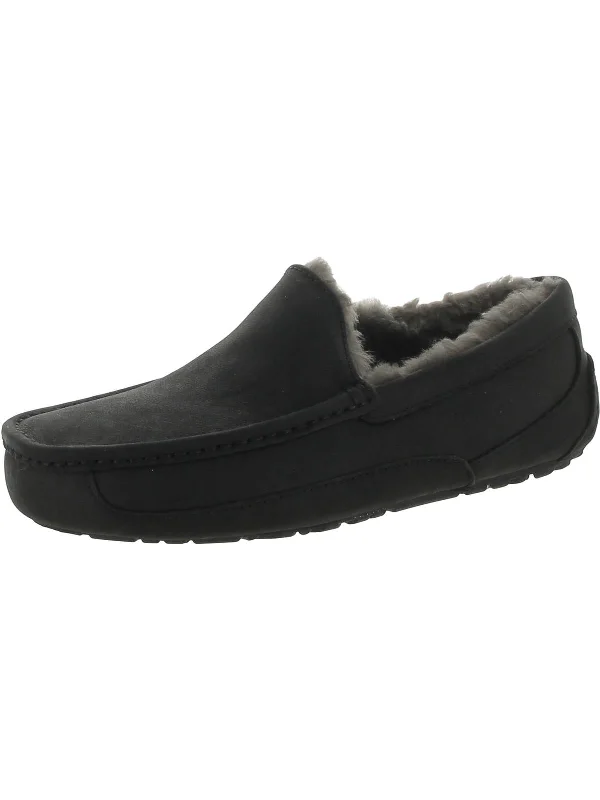 Sporty Running Shoes Ascot Mens Leather Slip On Loafer Slippers
