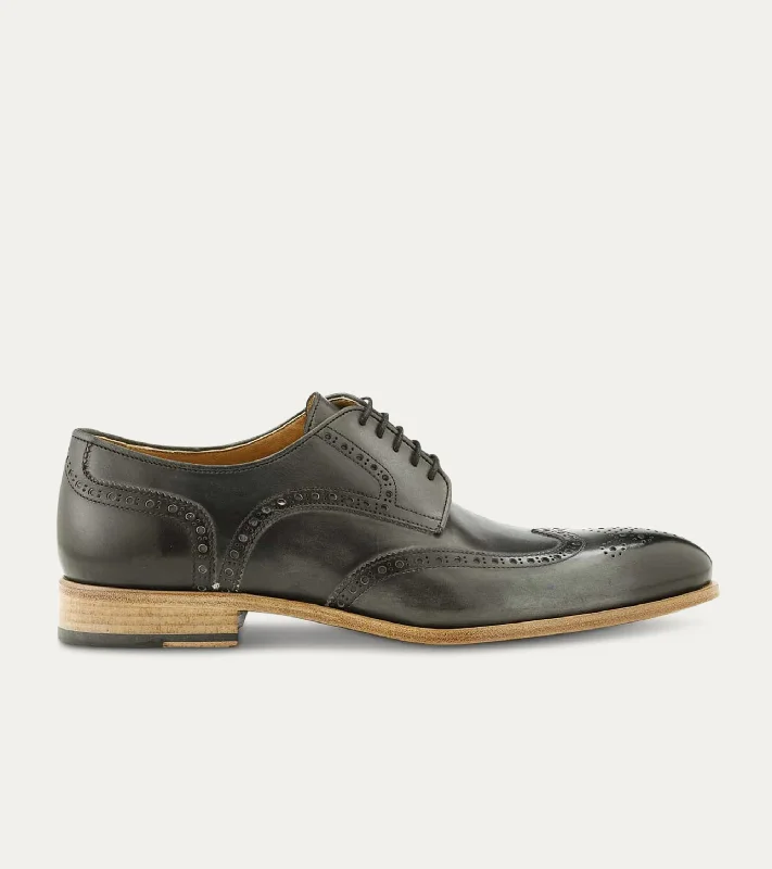 Comfortable Loafers For Men Vincent Wingtip In Grey Nicol