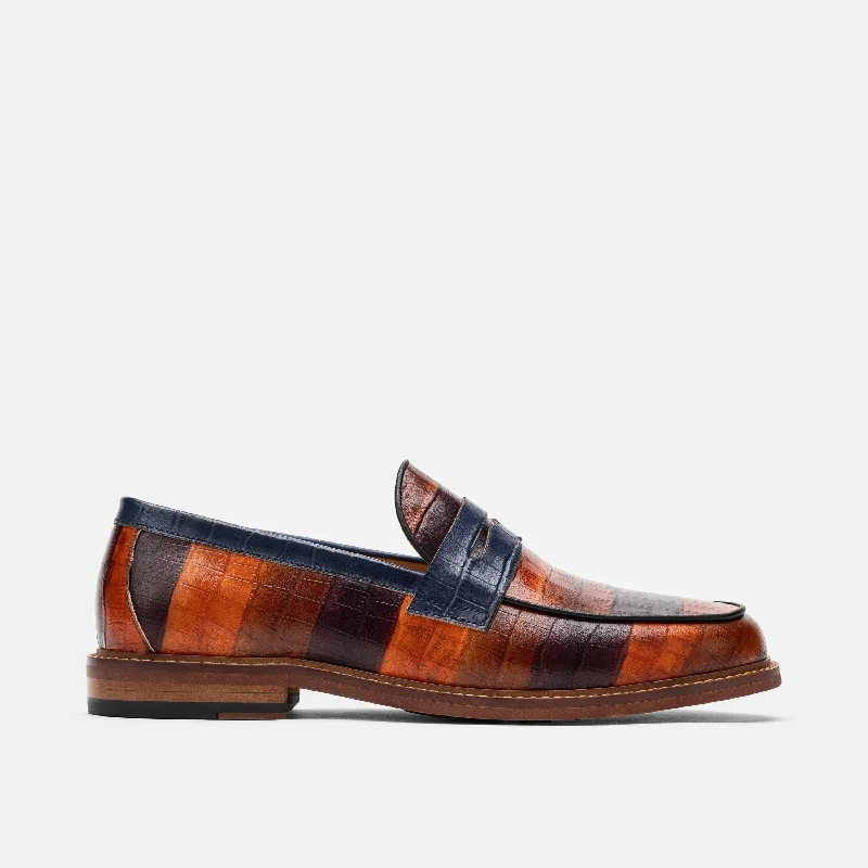Luxury Running Shoes Calum Badlands Leather Penny Loafers