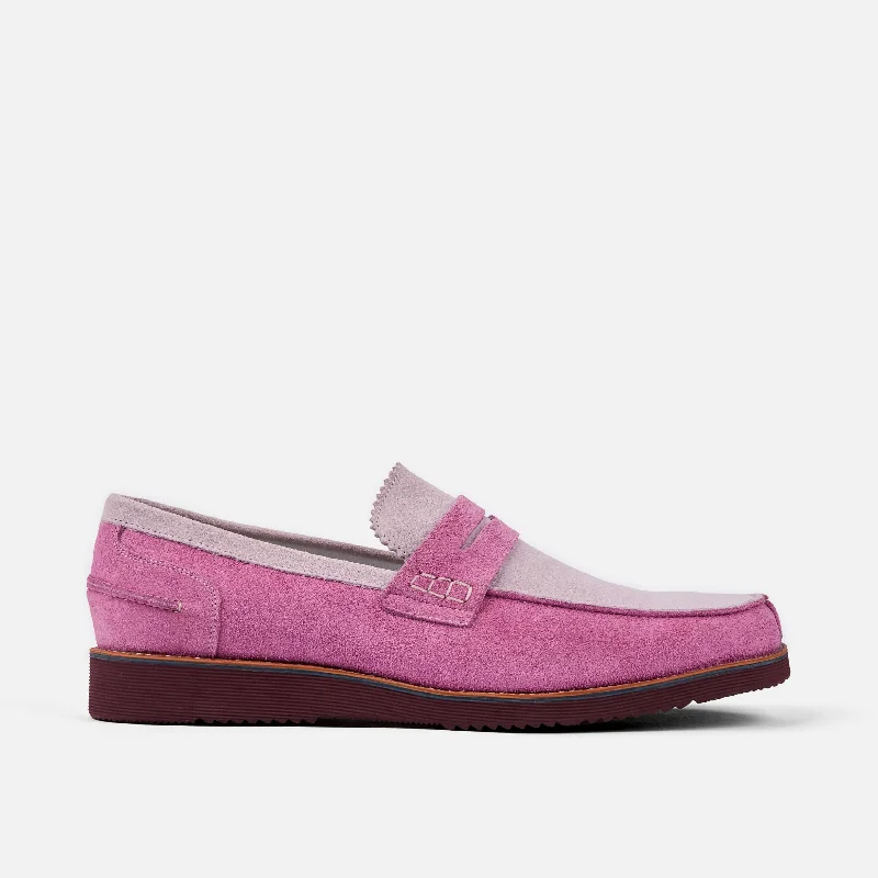 Vintage Boots Collection Abe Dusty Rose Suede Penny Loafers
