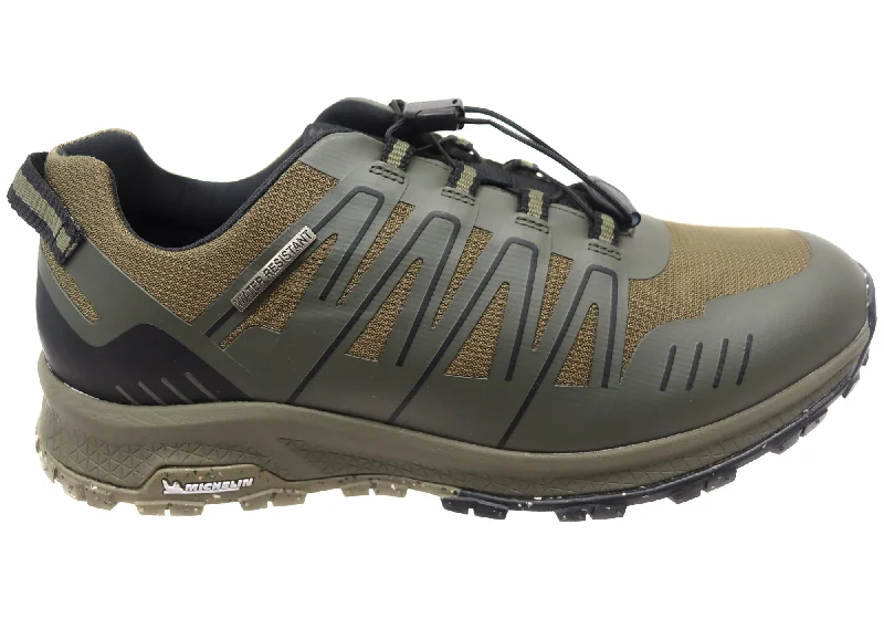Comfortable Flats For Work Hush Puppies Kelpie Mens Khaki Comfortable Slip On Shoes