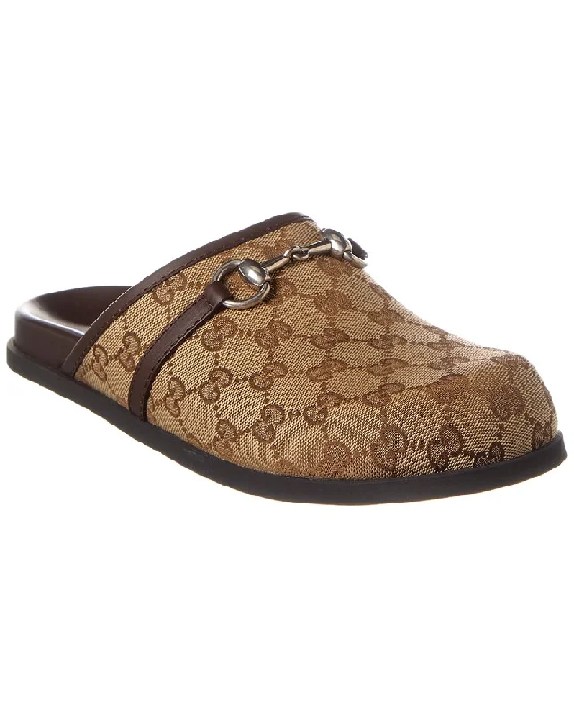 Best Sneakers For Running Gucci Horsebit GG Canvas Mule
