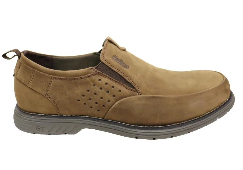 Comfortable Slippers For Home Slatters Malibu Brumby Mens Comfortable Leather Slip On Shoes