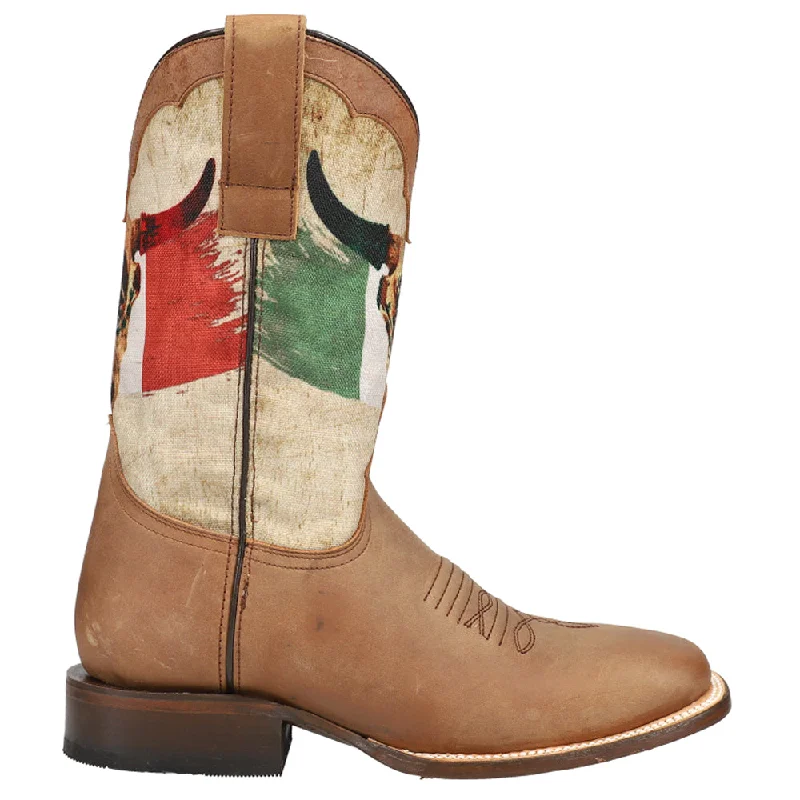 Stylish High Heels Viva Mexico Square Toe Cowboy Boots