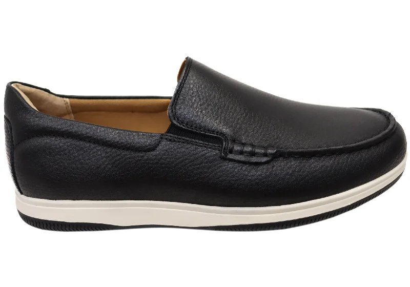 Cozy Casual Shoes Hush Puppies David Mens Extra Wide Width Leather Comfortable Slip On Shoes