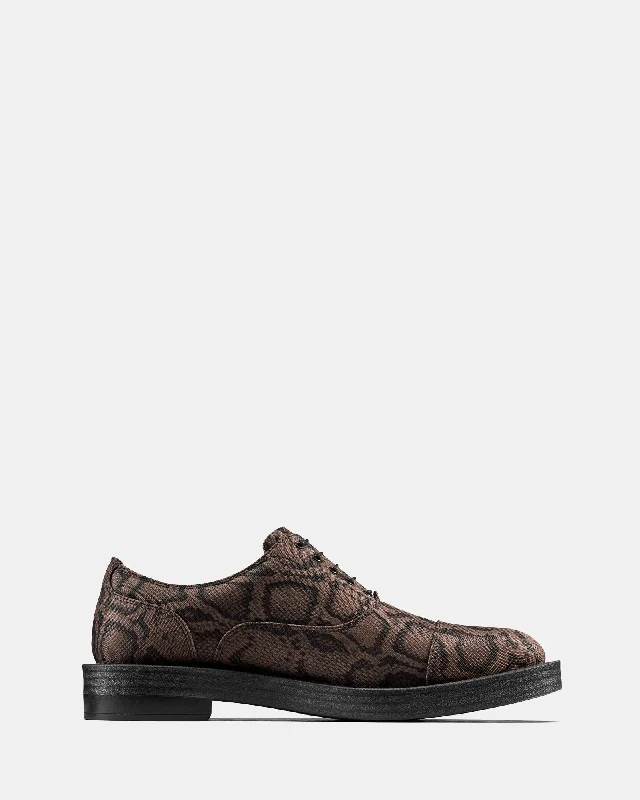Comfortable Slippers Online Cur Oxford 2 M Brown Textile