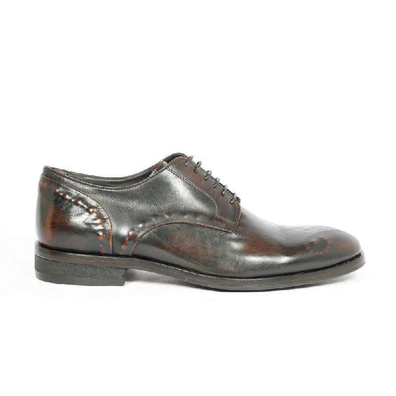 Stylish Work Sneakers Corvari Men's Gioia Curry Brown Oxfords (COR1010)
