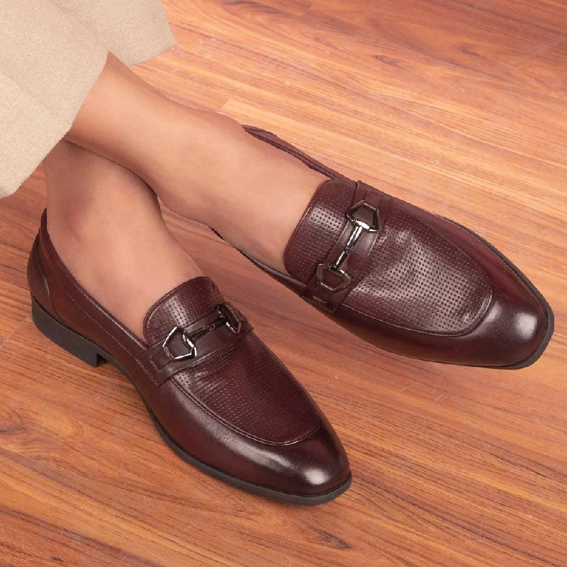 Chic High Heels Collection The Montli Brown Men's Leather Loafers Tresmode