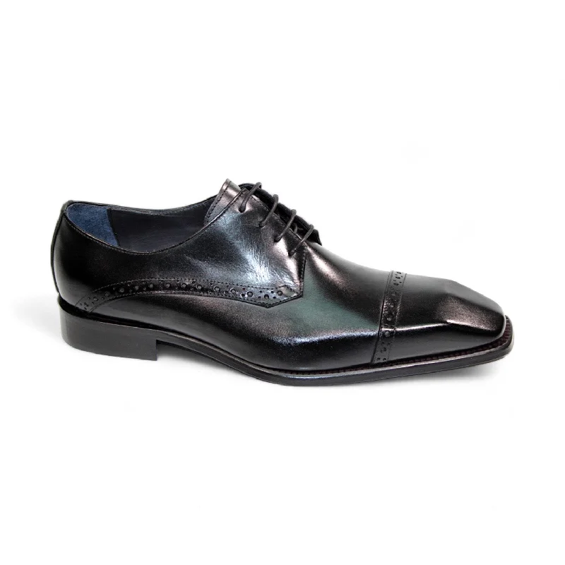Comfortable Sports Shoes Duca Lombardi Men's Shoes Black Calf-Skin Leather Oxfords (D1157) Comfortable Sports Shoes Duca Lombardi Men's Shoes Black Calf-Skin Leather Oxfords (D1157)