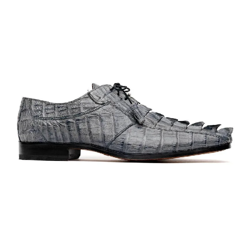 Casual Sports Footwear Marco Di Milano Cancun Men's Shoes Exotic Hornback Crocodile Skin Derby Oxfords (MDM1003)