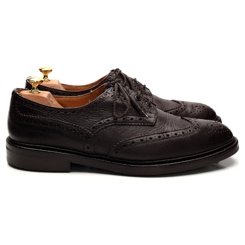 Trendy Casual Sandals 'Bourton' Dark Brown Kudu Leather Derby Brogues UK 11