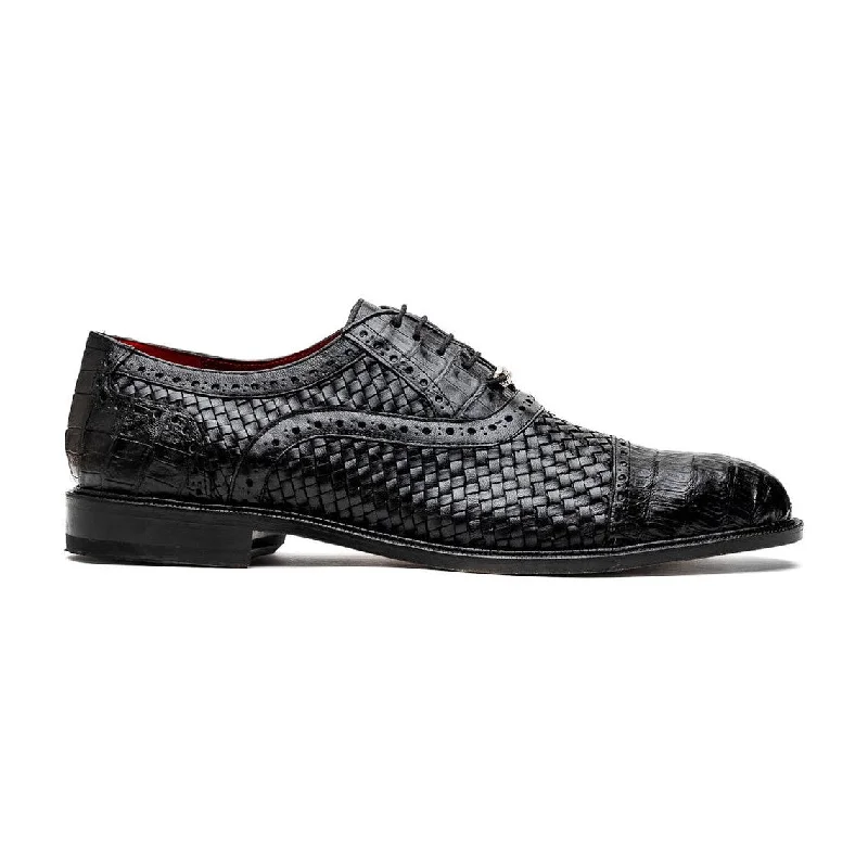 Slip-On Shoes For Men Marco Di Milano John Men's Shoes Exotic Caiman Crocodile / Woven Leather Dress Oxfords (MDM1178) Slip-On Shoes For Men Marco Di Milano John Men's Shoes Exotic Caiman Crocodile / Woven Leather Dress Oxfords (MDM1178)
