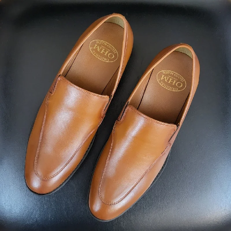 Comfortable Formal Footwear OHM New York Double Stitched Executive Slip-on Leather Shoes Comfortable Formal Footwear OHM New York Double Stitched Executive Slip-on Leather Shoes