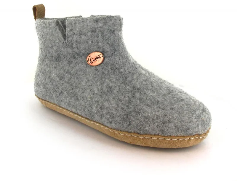 Luxury Running Shoes WoolFit® ankle high Felt Boots Slippers | Yeti, stone gray