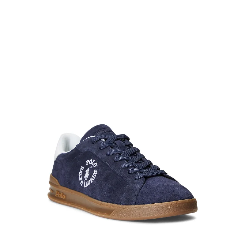 Warm Winter Boots Polo Ralph Lauren - Heritage Court II Suede - Sneakers High Top Lace - Hunter Navy/White Warm Winter Boots Polo Ralph Lauren - Heritage Court II Suede - Sneakers High Top Lace - Hunter Navy/White