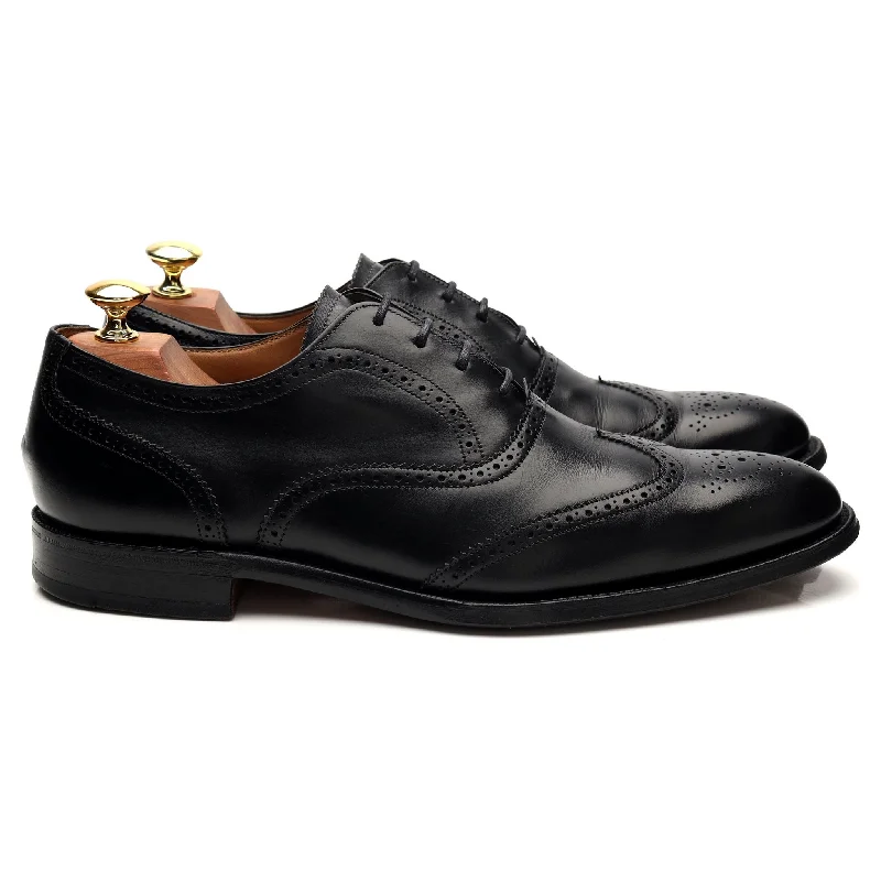 Vintage Boots Collection 'Newbury' Black Leather Oxford Brogues UK 8.5 F