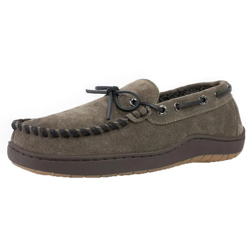 Elegant Wedding Shoes Therman Mens Suede Slip On Moccasin Slippers