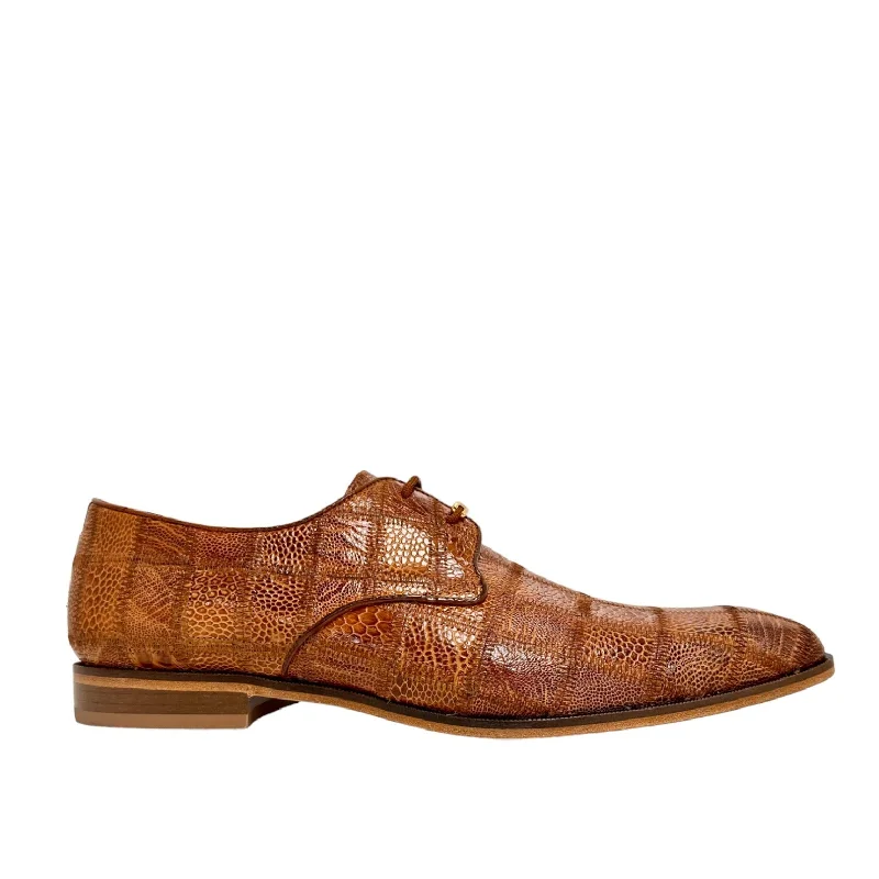 Stylish Casual Footwear Belvedere R160 Amico Men's Shoes Antique Brandy Genuine Ostrich Patchwork Derby Oxfords (BV3143) Stylish Casual Footwear Belvedere R160 Amico Men's Shoes Antique Brandy Genuine Ostrich Patchwork Derby Oxfords (BV3143)