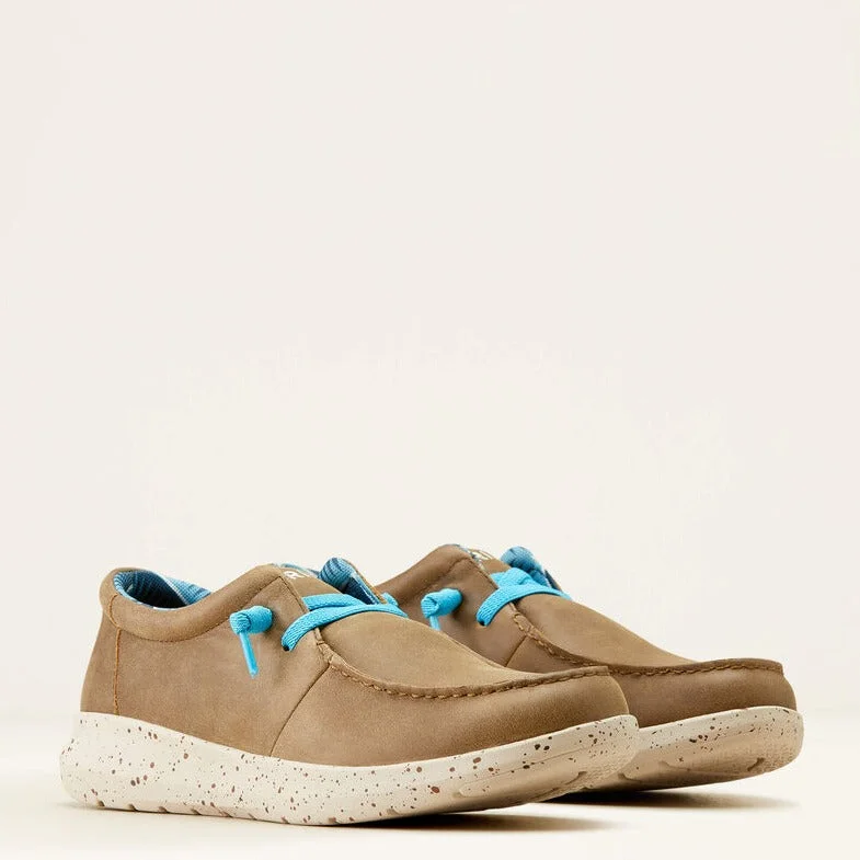 Cozy Winter Shoes Ariat Men's Hilo Casual Shoe in Brown Bomber/ Blue