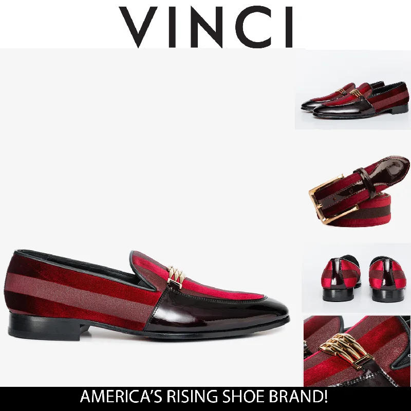 Stylish High Heels The Pontalto Leather Men Shoe Burgundy Bit Loafer
