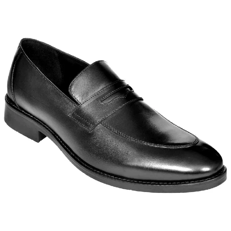 Cozy Casual Shoes OHM New York Double Stitched Penny Loafer Leather Shoes