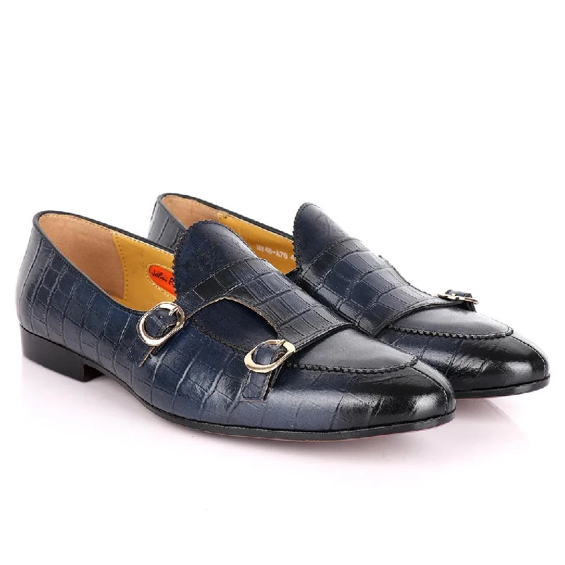 Designer Boots Collection John Foster crocodile Leather Designed Monk Straps