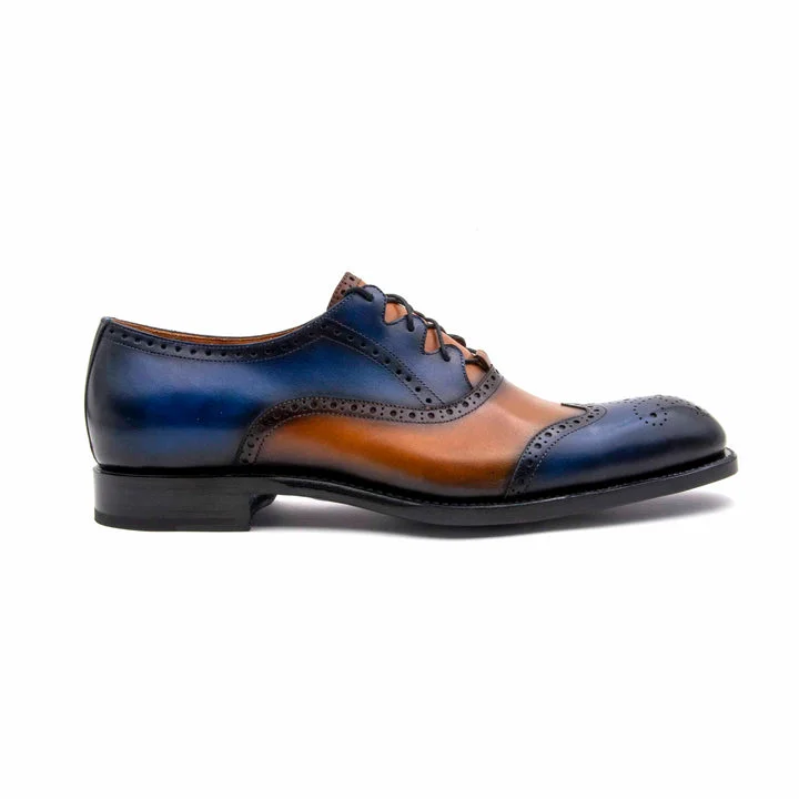 Cozy Casual Shoes Stephen Lace Up Shoes - Navy/Caramel