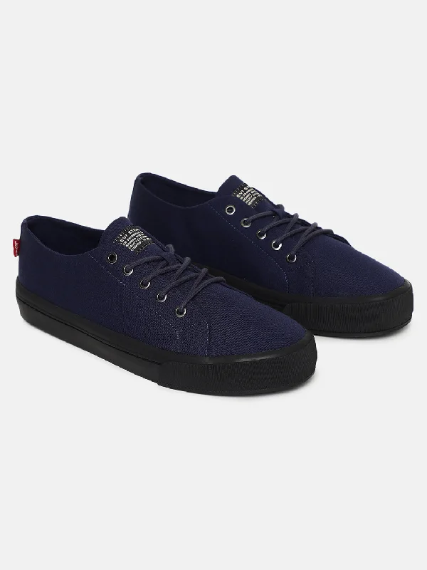 Stylish Work Sneakers Men's Navy Solid Shoes