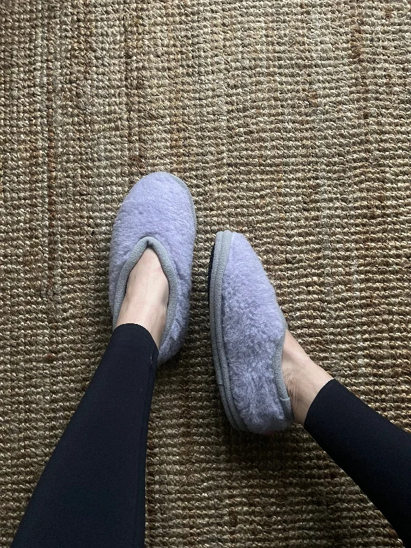 Formal Dress Footwear Lilac Merino Wool Slippers