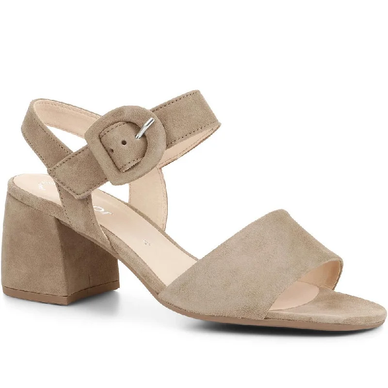 Fashionable Moccasins Suede Mid-High Block Heels - GAB35531 / 322 035