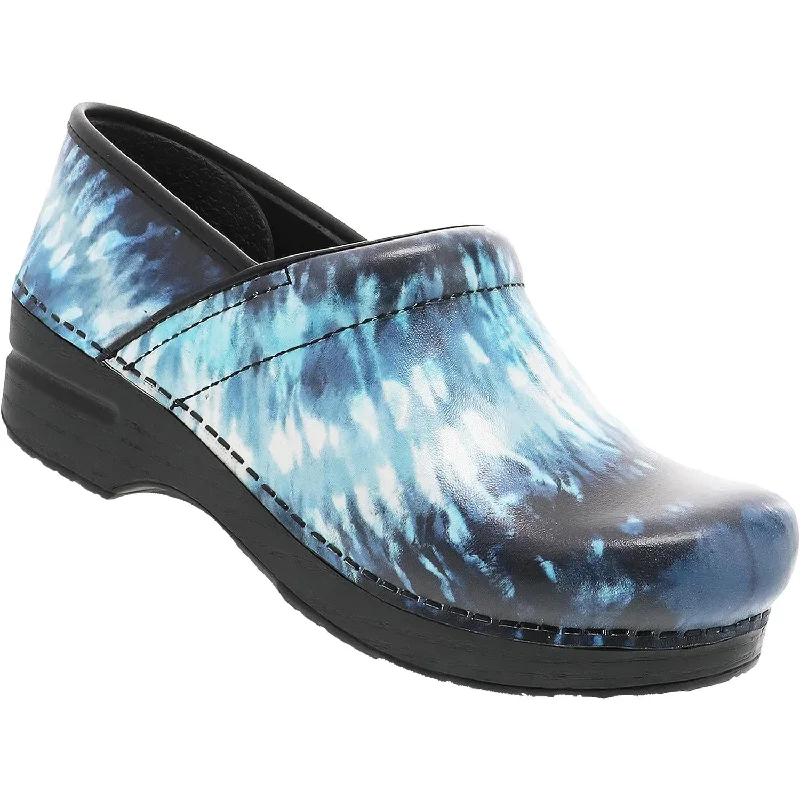 Luxury Sneakers For Sale Women's Dansko Professional Clog Blue Tie Dye Leather