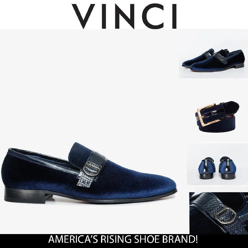 Comfortable Snow Boots The Casaletti Navy Blue Bit Loafer Men Shoe
