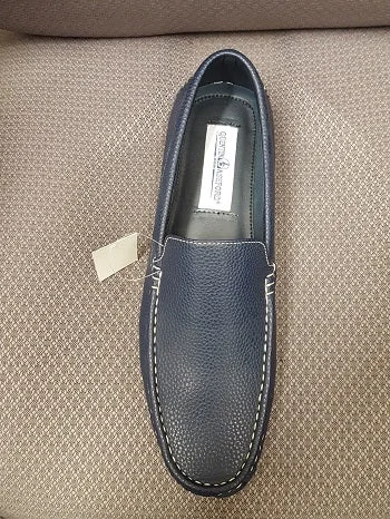 Comfortable Slippers For Home Ryan -- Men's Moccasin Casual Slip-on -- Navy