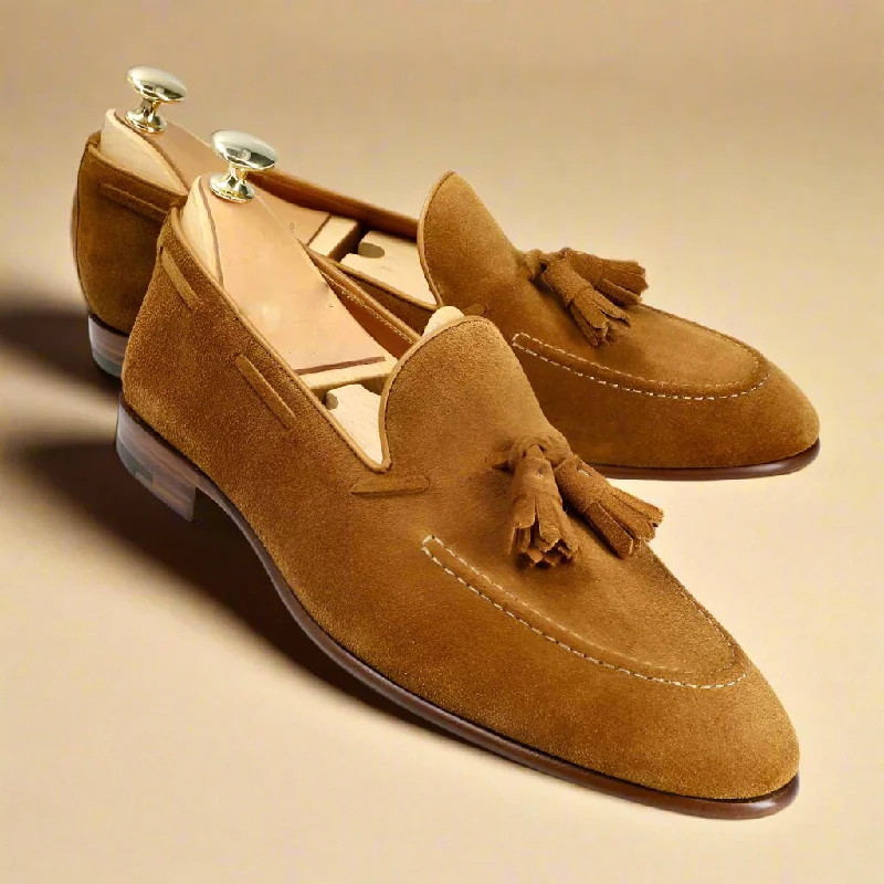 Waterproof Snow Boots Arthur Tan Suede Tassel Loafer