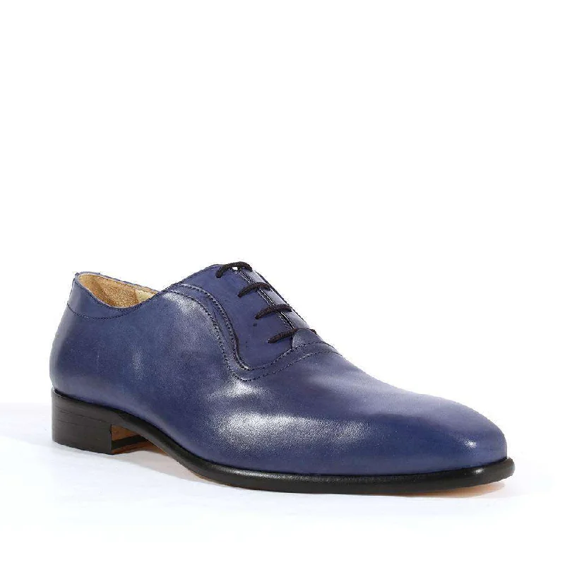 Elegant Wedding Shoes Emilio Franco Italian Men's Designer Shoes Blue Leather Oxfords (EFS1002) Elegant Wedding Shoes Emilio Franco Italian Men's Designer Shoes Blue Leather Oxfords (EFS1002)