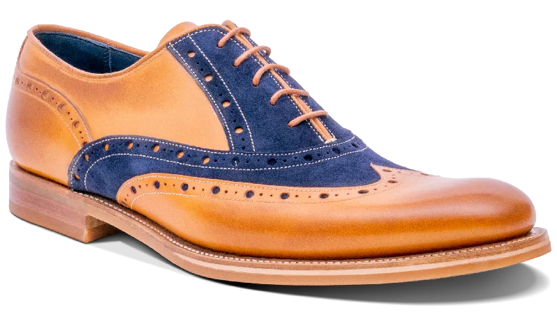 Leather Casual Shoes Abingdon - Cedar Calf/Navy Suede