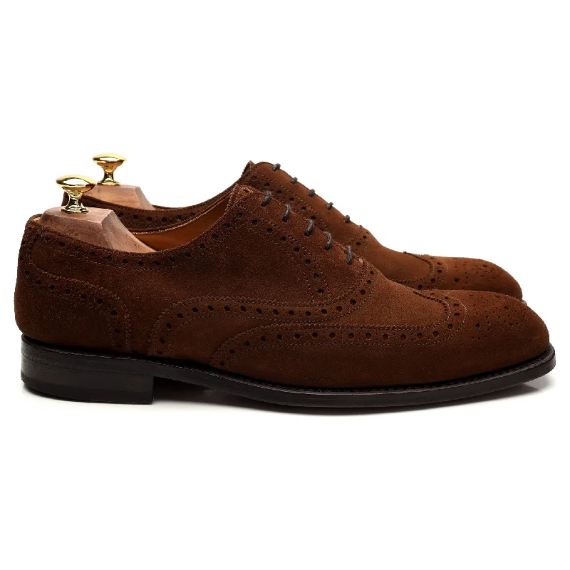 Casual Sports Footwear Brown Suede Oxford Brogue UK 11
