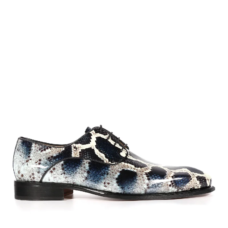 Best Running Footwear Ambrogio by Mister 39126 Men's Shoes Blue Python Print / Patent Leather Derby Oxfords (AMBS2440) Best Running Footwear Ambrogio by Mister 39126 Men's Shoes Blue Python Print / Patent Leather Derby Oxfords (AMBS2440)