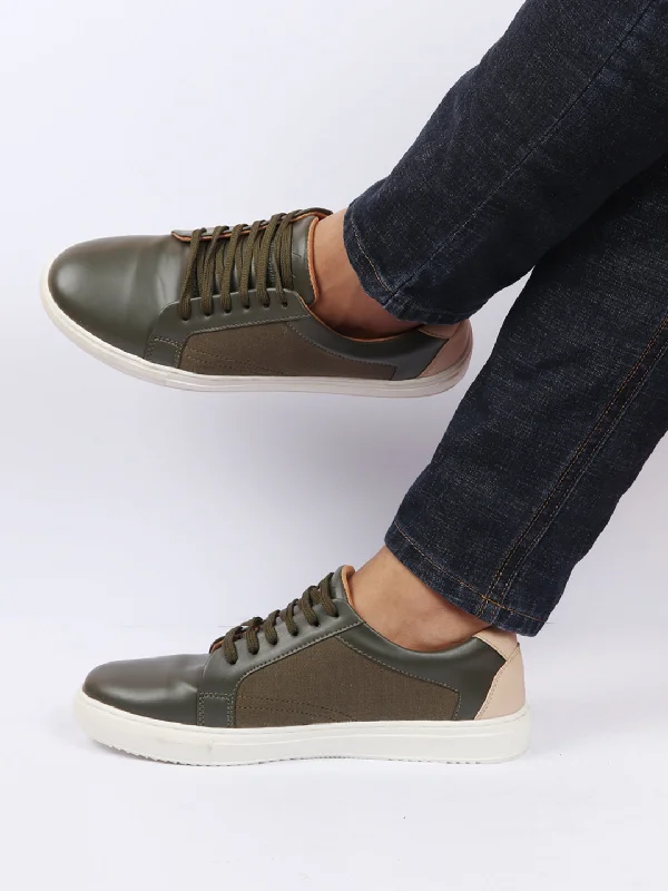 Cozy Casual Shoes Men Olive Green Outdoor Classic Lace Up Sneakers Shoes
