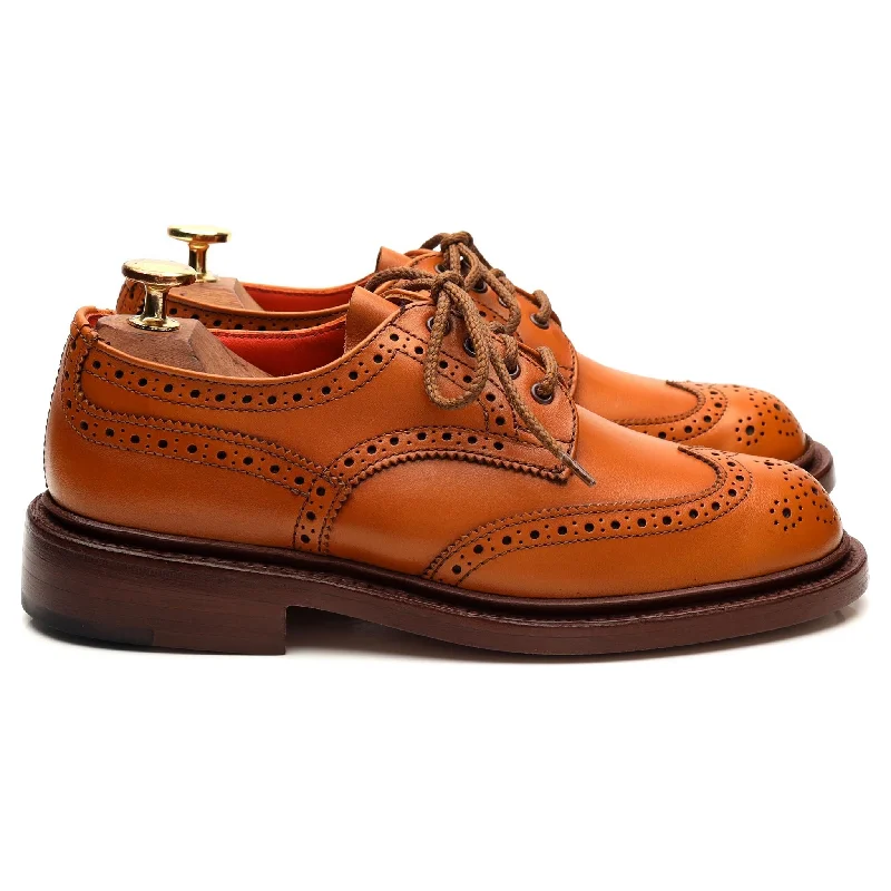 Outdoor Work Boots Women's 'Anne' Tan Brown Leather Derby Brogues UK 3.5