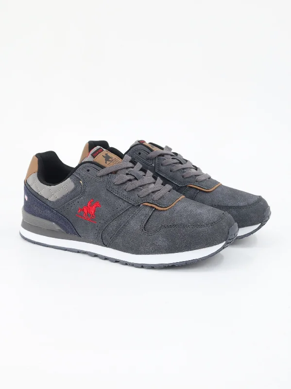 Best Walking Shoes Men's Brand Logo Embroidered Sneakers,Navy