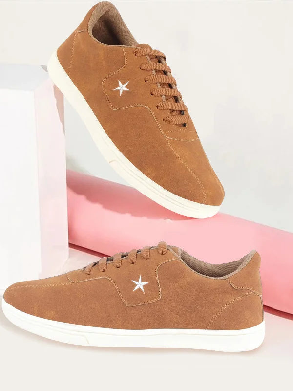 Durable Work Boots Men Tan Classic Embroidery Star Upper Soft Suede Leather Lace Up Sneakers Shoes Durable Work Boots Men Tan Classic Embroidery Star Upper Soft Suede Leather Lace Up Sneakers Shoes