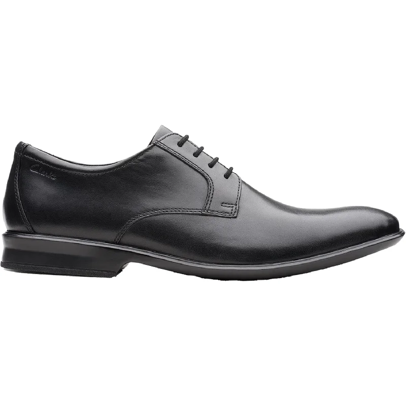 High Quality Sneakers Men's Clarks Bensley Lace Black Leather