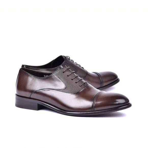 Durable Work Boots Corrente C001201-5256 Men's Shoes Brown Deer-Skin Leather Dress/Formal Cap-Toe Oxfords (CRT1459) Durable Work Boots Corrente C001201-5256 Men's Shoes Brown Deer-Skin Leather Dress/Formal Cap-Toe Oxfords (CRT1459)