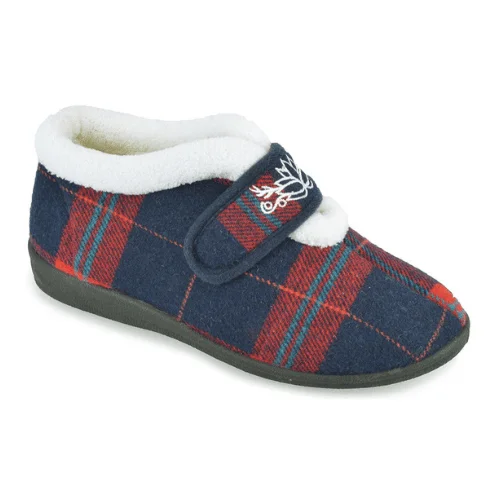 Sporty Running Shoes Blue and Red Checkered Ankle Slippers