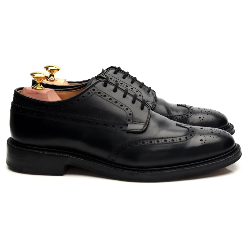 Stylish Work Sneakers 'Brookland' Black Leather Derby Brogue UK 7.5 G