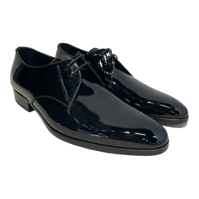 Designer Hiking Boots YVES SAINT LAURENT/Dress Shoes/EU 40/Leather/BLK/Patent/